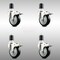 Service Caster 4 Inch 316SS Black Poly Swivel 1-3/4 Inch Expanding Stem Caster Set Lock Brake SCC-SS316TTLEX20S414-PPUB-BLK-134-4 - alternate 3